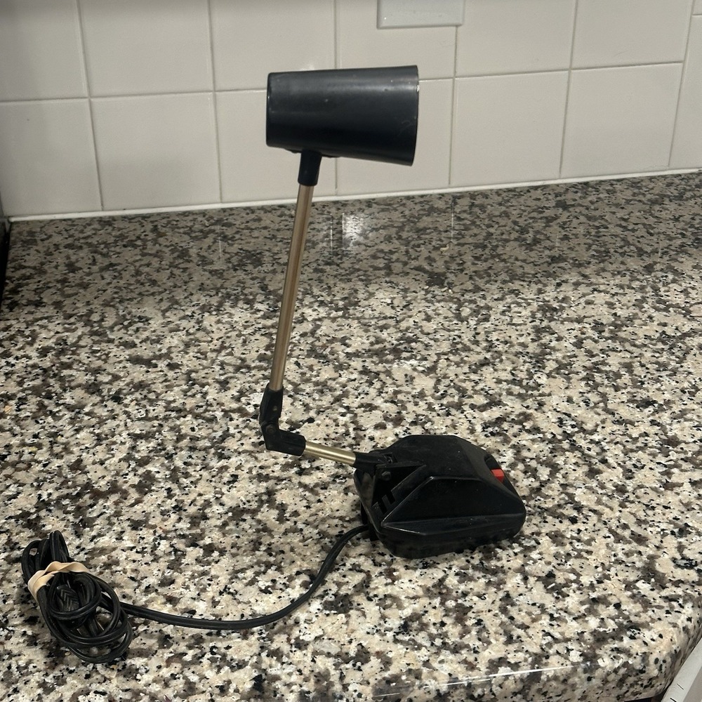 Vintage Adjust-O-Matic Black Bakelite Desk Lamp Fedtro‎ Powerhouse Hong Kong